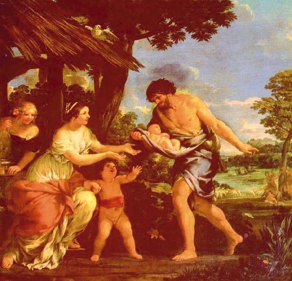 Pietro da Cortona Romulas and Remus Brought Back by Faustulus Spain oil painting art